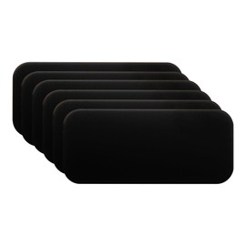 PATIKIL 6pcs 2x1" Anodized Aluminum Sheet Metal Leather Plate Engraving Blank 1mm for DIY Crafts Home Decor, Black