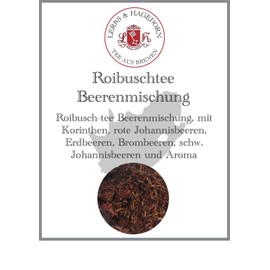 Lerbs & Hagedorn, Roibuschtee Berry Mix, 250 g (approx. 21 Litres) Corinths, Red Currants, Strawberries, Blackberries