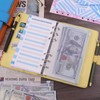 Antner A6 PU Leather Budget Binder Refillable 6 Ring Notebook