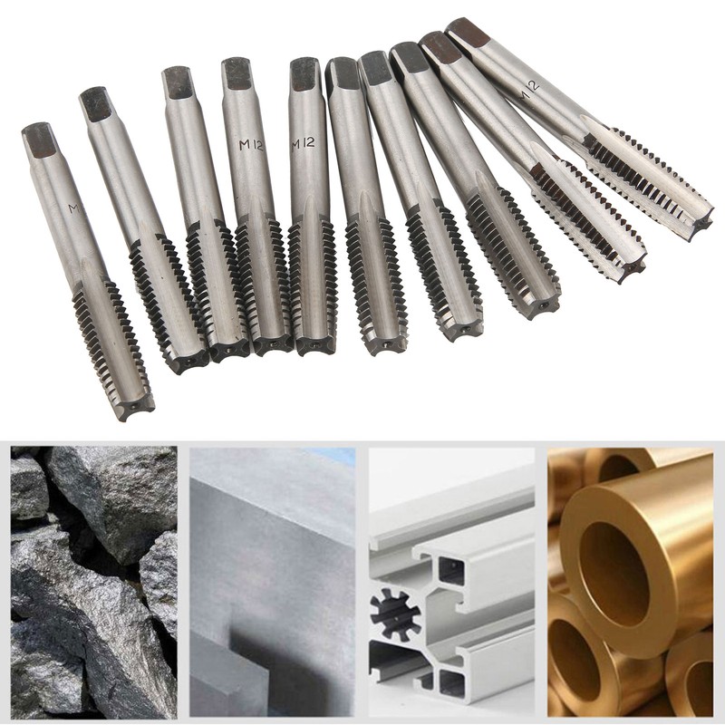 M12 Metric Taper and Plug Tap Set Carbon Steel Straight