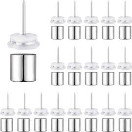 Outus 20 Sets Magnetic Push Pins Magnet Thumbtacks Poster Hanger,Silver