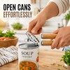 Zorgons Heavy Duty Manual Can Opener with Wood Handles, Smooth