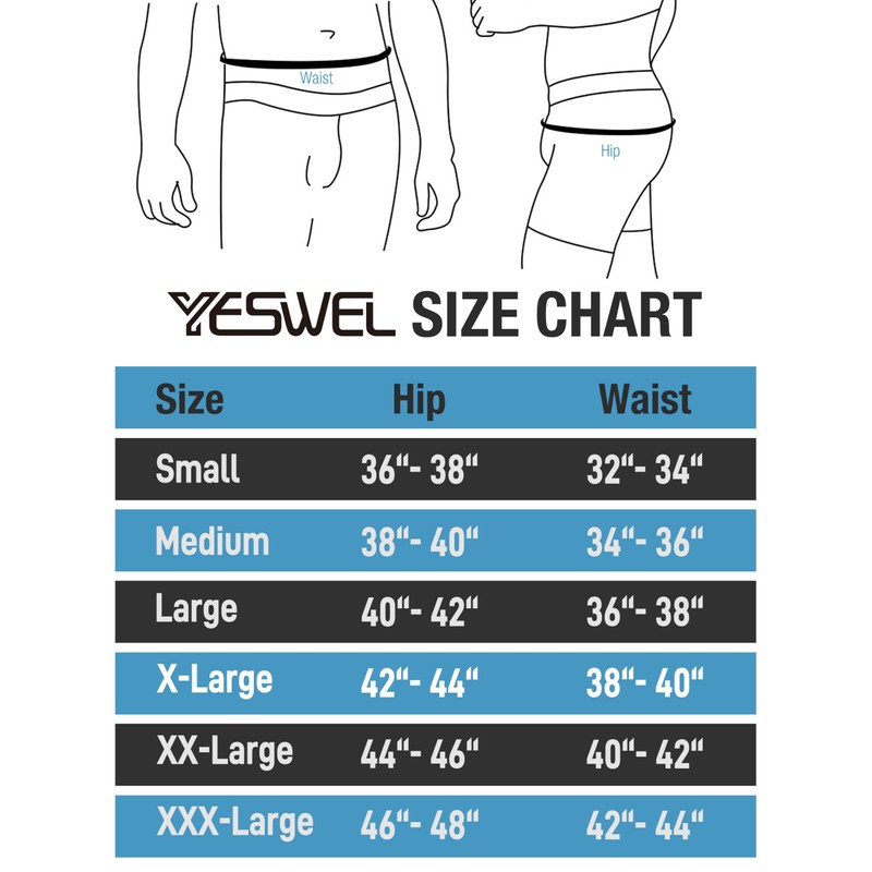 YESWEL Incontinence Underwear Long Leg For Men, 100ML Absorbent Cotton