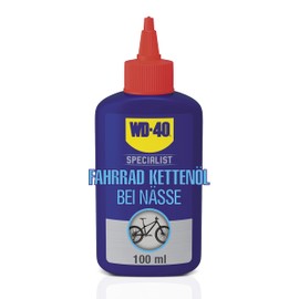 WD-40 Specialist Bicycle Chain Oil When Wet 100 ml, Lubricates and Protects the Bicycle Chain