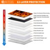 Noiposi 6400℉ Fireproof Money Bag with Lock,Dual-Zip Compartments Fireproof Document