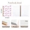 Yetmadi Pink Bow Heart Coquette Notebook Journal, Trendy Pink Bow