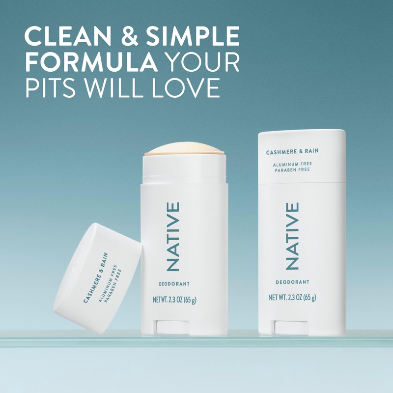 Native Cashmere & Rain Twin Deodorant Bundle Pack 2 x