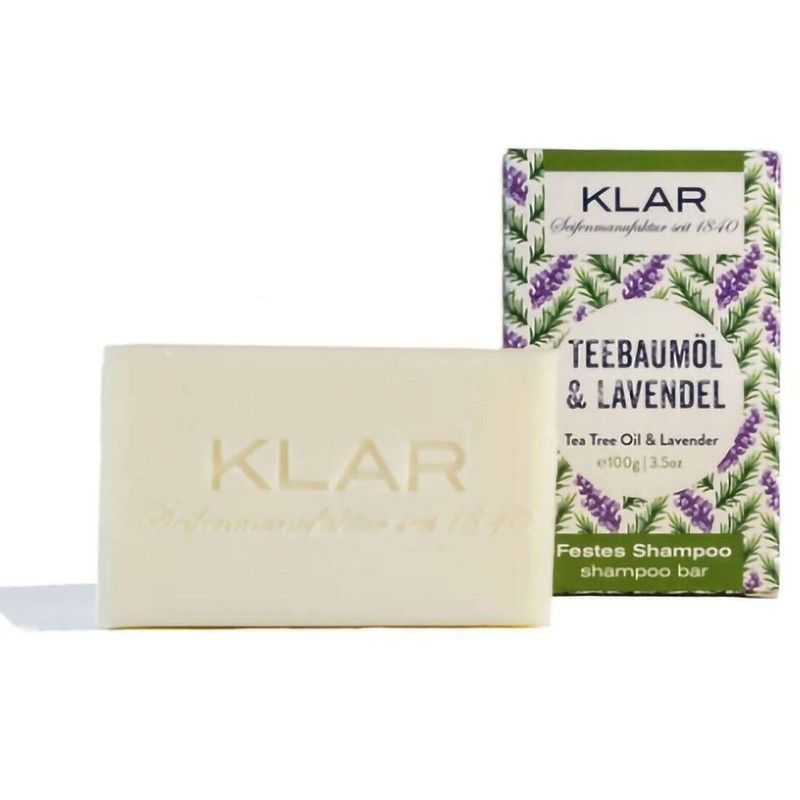 Klar Seifen Solid Shampoo Tea Tree Oil & Lavender 100g
