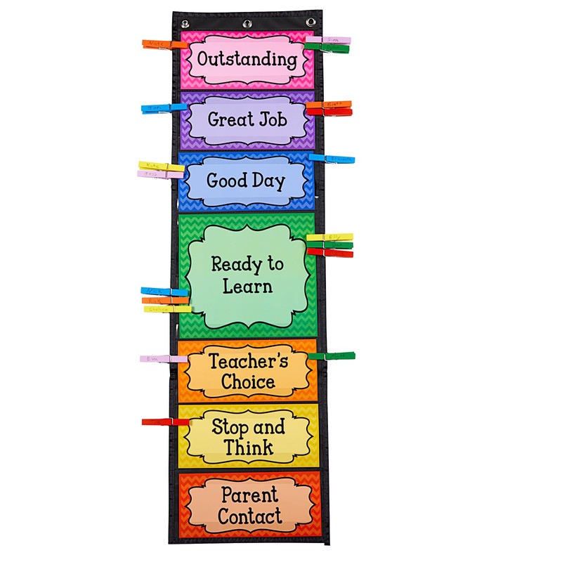 Really Good Stuff Classroom Management Rainbow Clothespins - 6 Colors