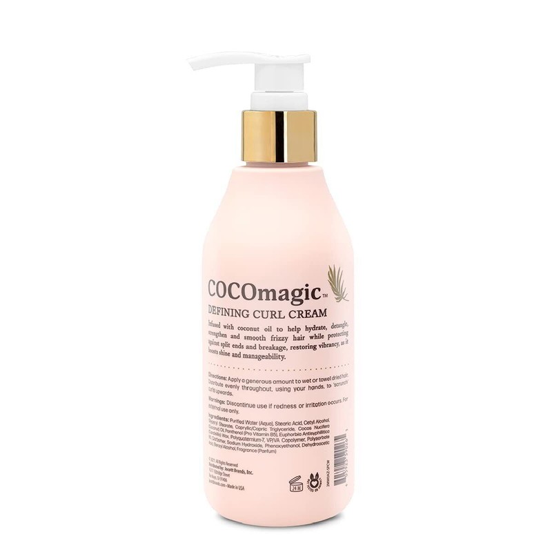 CocoMagic Defining Curl Cream 8oz Moisturizing Frizz Control Curly Hair