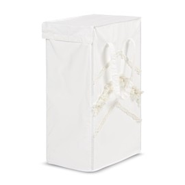 Sweet Jojo Designs Ivory Bohemian Boho Chic Boy Girl Unisex Gender Neutral Laundry Hamper Foldable Dirty Clothes Basket with Handles Baby Nursery Kids Bedroom Teen Bathroom Solid Off White Farmhouse