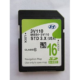 3V110 2014 Hyundai Azera Navigation MAP Sd Card,GPS Update 16GB, U.S.A OEM Part # 96554-3V110 STD 4X OEM Part