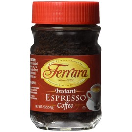 Ferrara Instant Espresso Coffee, 2 Oz (Pack of 12)