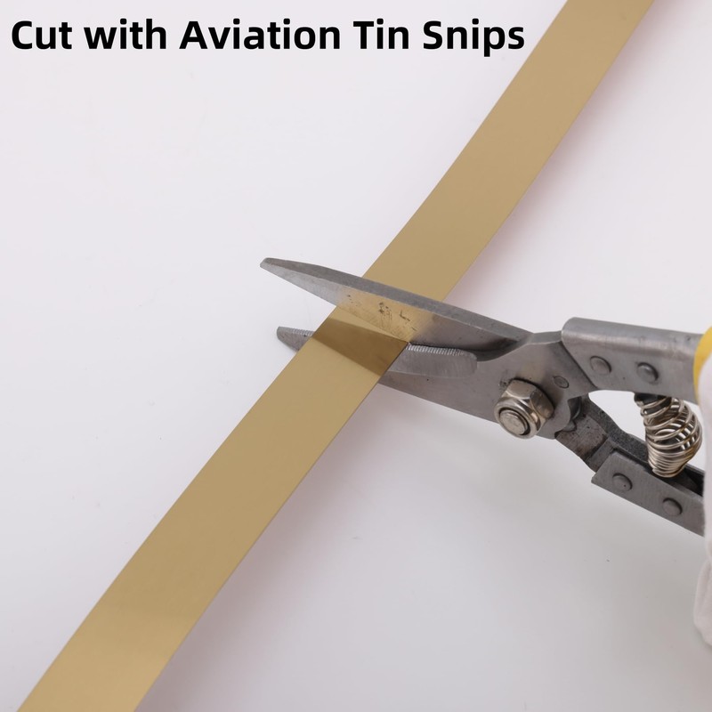 Gold Metalized Brushed Finish Molding Trim, Peel and Stick Strip