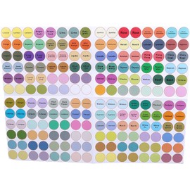 Colorful Essential Oil Labels, Bottle Cap Stickers, Lid Stickers, Waterproof Cap Stickers for Essential Oils, All Purpose Labels