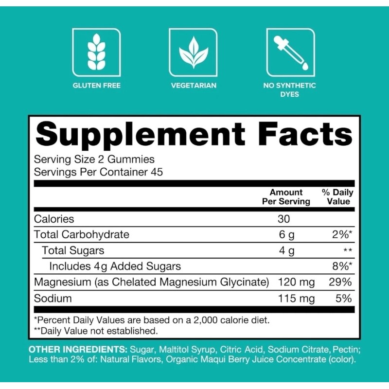 Qunol 2 Pack Qunol Magnesium Glycinate 120mg of Magnesium Glycinate