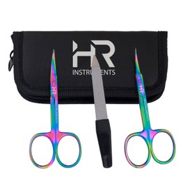 Professional Cuticle Scissors, Stainless Steel Manicure Scissors, Multi-Purpose Small Eyebrow, Cuticles, Dead Skin, Eyebrows, and Eyelashes for Women and Men (Set of Nail & Cuticle)