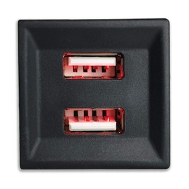 T5 OEM Dual USB Phone Charger ports for VW/Volkswagen T5 - ASR Style Red (STANDARD T5-2003-2009 ONLY)