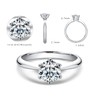 AINUOSHI 1.0 Carat (G-H-I) Color Moissanite Diamond Engagement Brilliant Ring