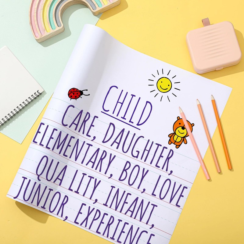 Jetec 1 Roll Blank Lined Paper for Kid to Write