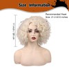 ColorGround Medium Curly Blonde Cosplay Wig for Women the Bride