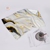 Bapcoku Black Gold Kitchen Dish Towels Set of 2,White Marble