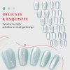 evpct Cat Eye Coffin Press on Nails Square Medium, Medium