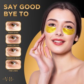 Stay Youthfully Beautiful 24K Gold Under Eye Mask (20 Pairs)