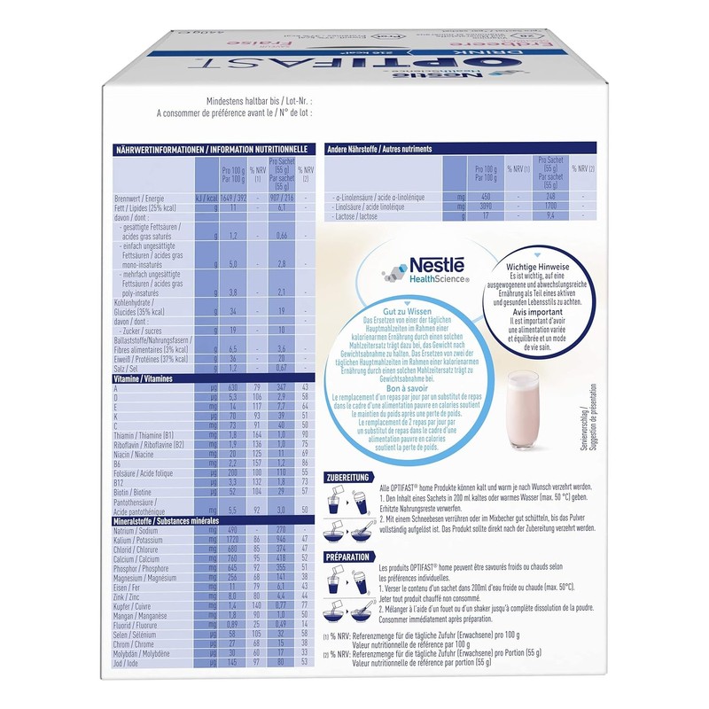 NestlHealthScience Optifast home Drink Erdbeere Pulver