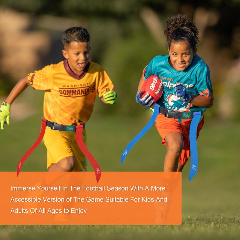 Flag Football Set, 42 Football Flags Belts with 14Player Adjustable