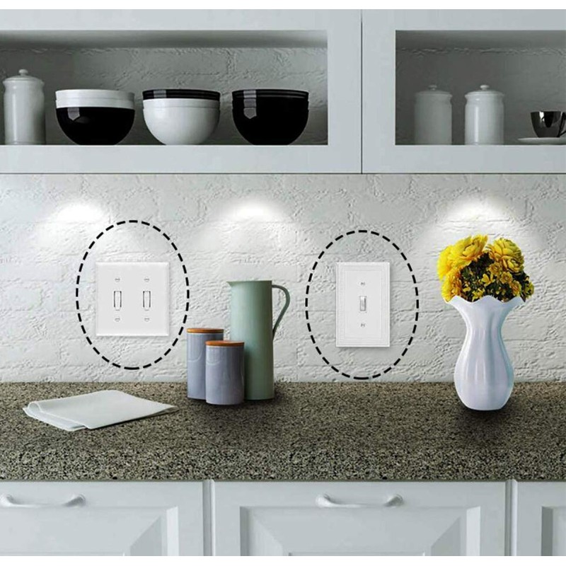 Moukiween Light Switch Cover Resin Mold, 6Pcs Silicone Molds for