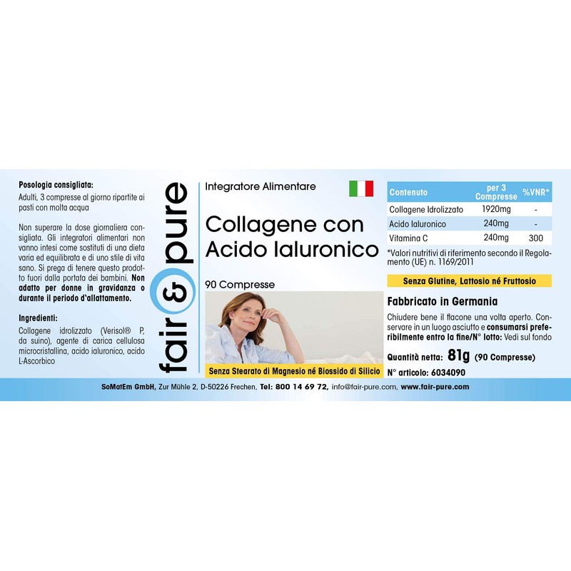 Fair & Pure® - Collagen Tabletten 640mg mit Hyaluronsäure 80mg