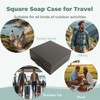 Elimeta Soap Container, Shower Square Bar Holder Fit Handmade Soap,