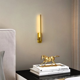 2-Pack Battery Operated Wall Sconces,Wireless Wall Light with Remote Control Rechargeable Golden Battery Wall Sconce 350°RotateLamp Sizes: Middle, Lamp Power(W): 2, Body color: Golden