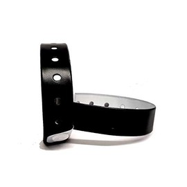 J&R Wristbands Vinyl Wristband 100-Piece Set (Black)