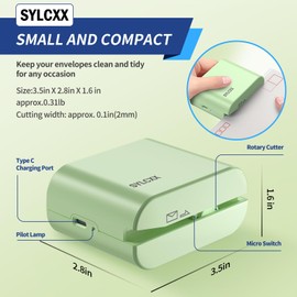 Rechargeable Electric Letter Opener - Letter Openers Envelope Slitter, Electric Envelope Opener, Mail Opener, Universal Envelope Efficient Letter Opener Tool for Office, Home (Saga Green)