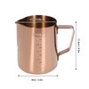Frothing Cup, Coffee Milk Pitcher 550ML With Scale Rose Gold
