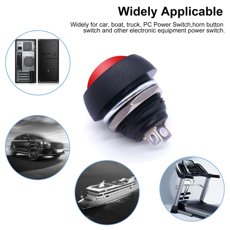 Twidec/2Pcs 12mm 1/2" Mounting Hole On Off Mini Round Waterproof