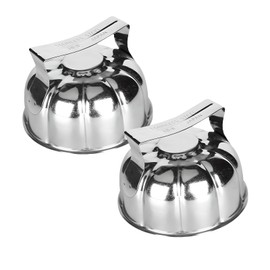 Stainless Steel Rice Mold, Petal Mold, Burnt Rice Press Mold, Rice Mold for Japanese Cooking, Tableware Decoration, Kitchen Accessories, Kitchen Accessories, 2 Pieces (Silver)