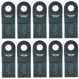 10 x TopsTools WX35J_10 35mm Japan Coarse Cut Blades Compatible with Worx Sonicrafter, Worx 250W, Erbauer Multitool Multi Tool Accessories