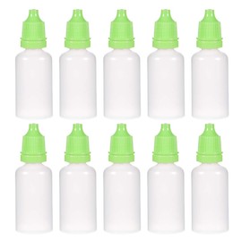 uxcell Plastic Dropper Bottles, 20ml/0.68 oz Empty Squeezable Dropper Bottle with Cap, Green, Pack of 20