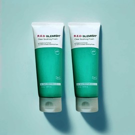 Dr.G Mildly Acidic Red Blemish Soothing Foam 150ml x 2 Clear Soothing Foam 150ml x 2 / 닥터지 약산성 레드 블레미쉬 수딩 폼 150ml x 2개 클리어 수딩 폼 150ml x 2개