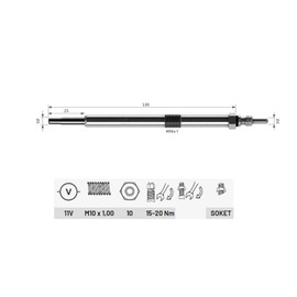 4 Pcs Heater Glow Plugs Intended For VAUXHALL Movano MK1 X70, Vivaro Minibus J7 / Van/Platform X83 (2.2 DTI, 2.5 DTI, 2.5 CDTI) 2000-2014 9201698, 93161342, 93161489 - AUTORCE