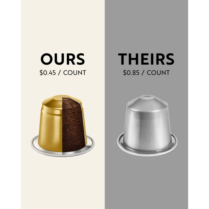 ROSSO CAFFÈ 120 Espresso Coffee Pods for Nespresso Original Machines,