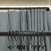 WeeksEight 40 Pack Black Curtain Rings with Clips, Curtain Hooks