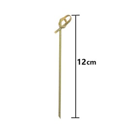 tooloflife 100 Pcs Cocktail Sticks Bamboo Toothpicks 12cm Cocktail Knotted Skewers Japaneses Style Toothpicks for Food Picks Fruit Cocktail Party Supplies