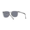 Coach HC8354U Universal Fit Sunglasses, Transparent Grey/Dark Blue Solid, 56