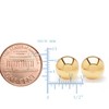 10K Yellow Gold Ball Stud Earrings, 6mm
