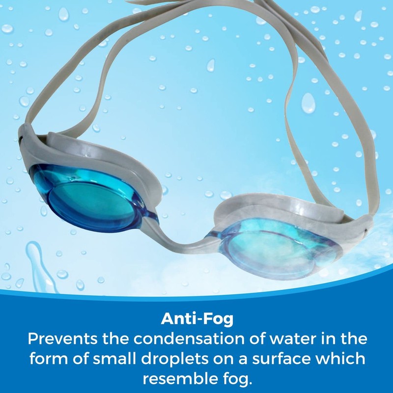 Water Gear Vector Anti-Fog Goggle, Teal Lens/Silver STRP