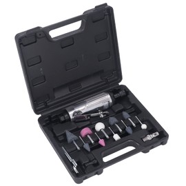 TOPINCN 1/4 Inch Air Die Grinder Kit, Portable Straight Grinder, 22000 RPM Pneumatic Air Die Grinder Polishing Grinding Machine Heavy Duty Industrial Polisher Grinding Tool